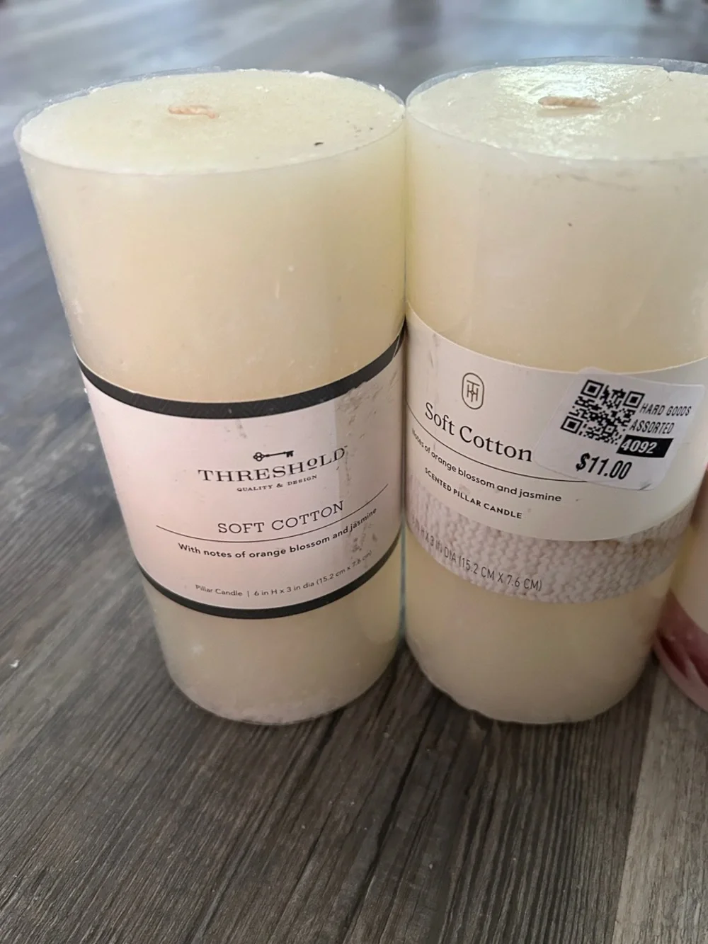 Threshold Cream and Light Pink Scented Candle Set